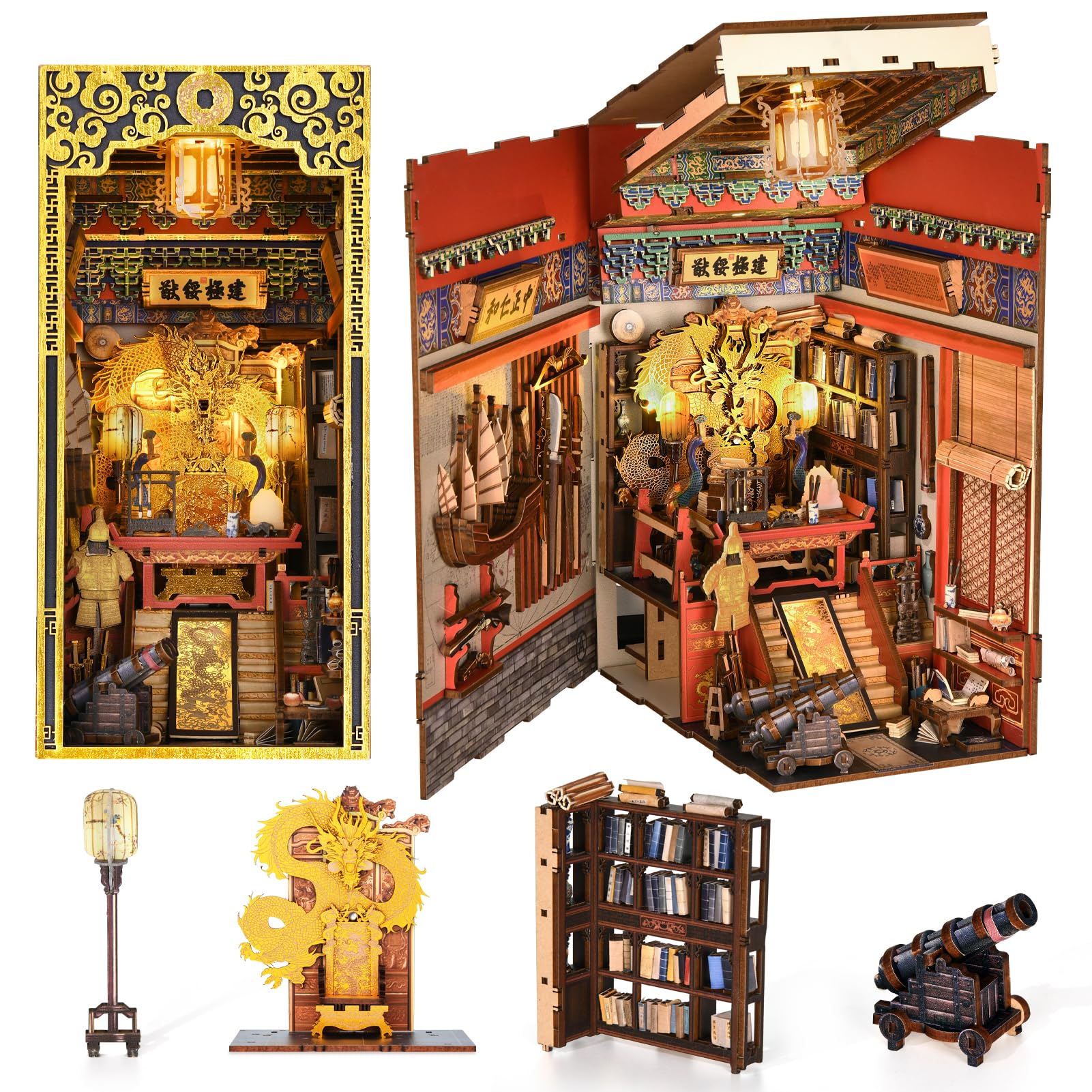 ムーブックスセット　mubooks Amazon.com: MiniCity Book Nook Kit, DIY Miniature Dollhouse